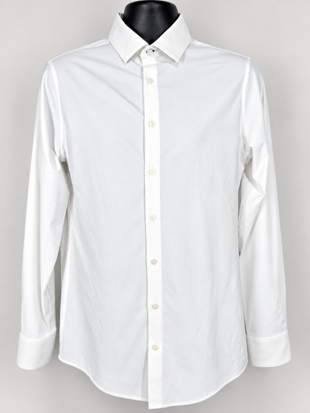 Mizzen+Main Leeward White Long Sleeve Button Up Shirt M Trim Tall Stretch